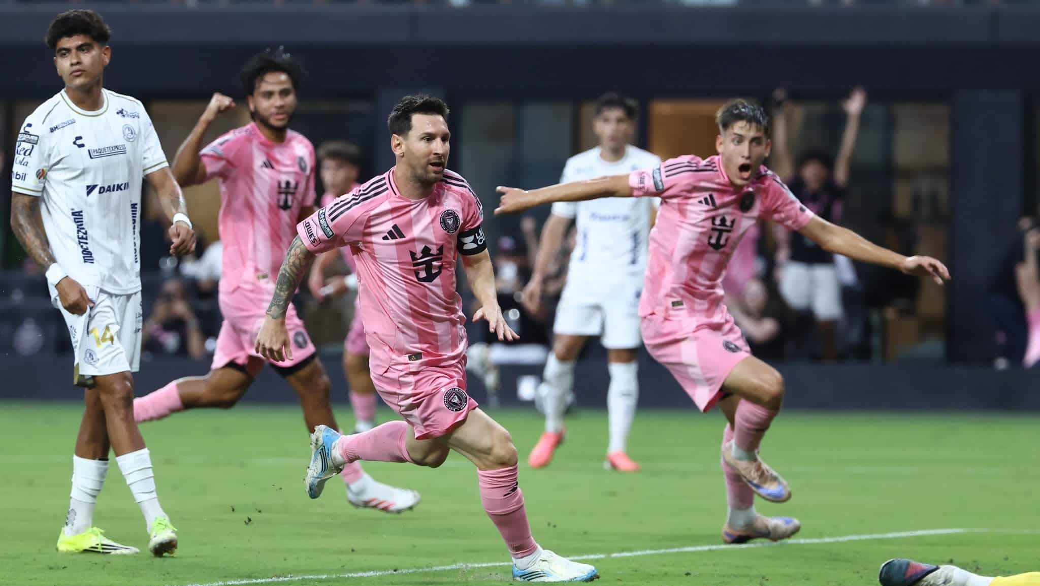 messi comemora gol pelo inter miami