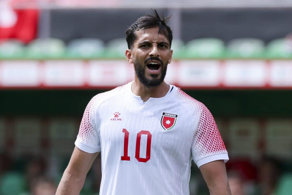 Musa Al-Taamari em ação pela Jordânia
